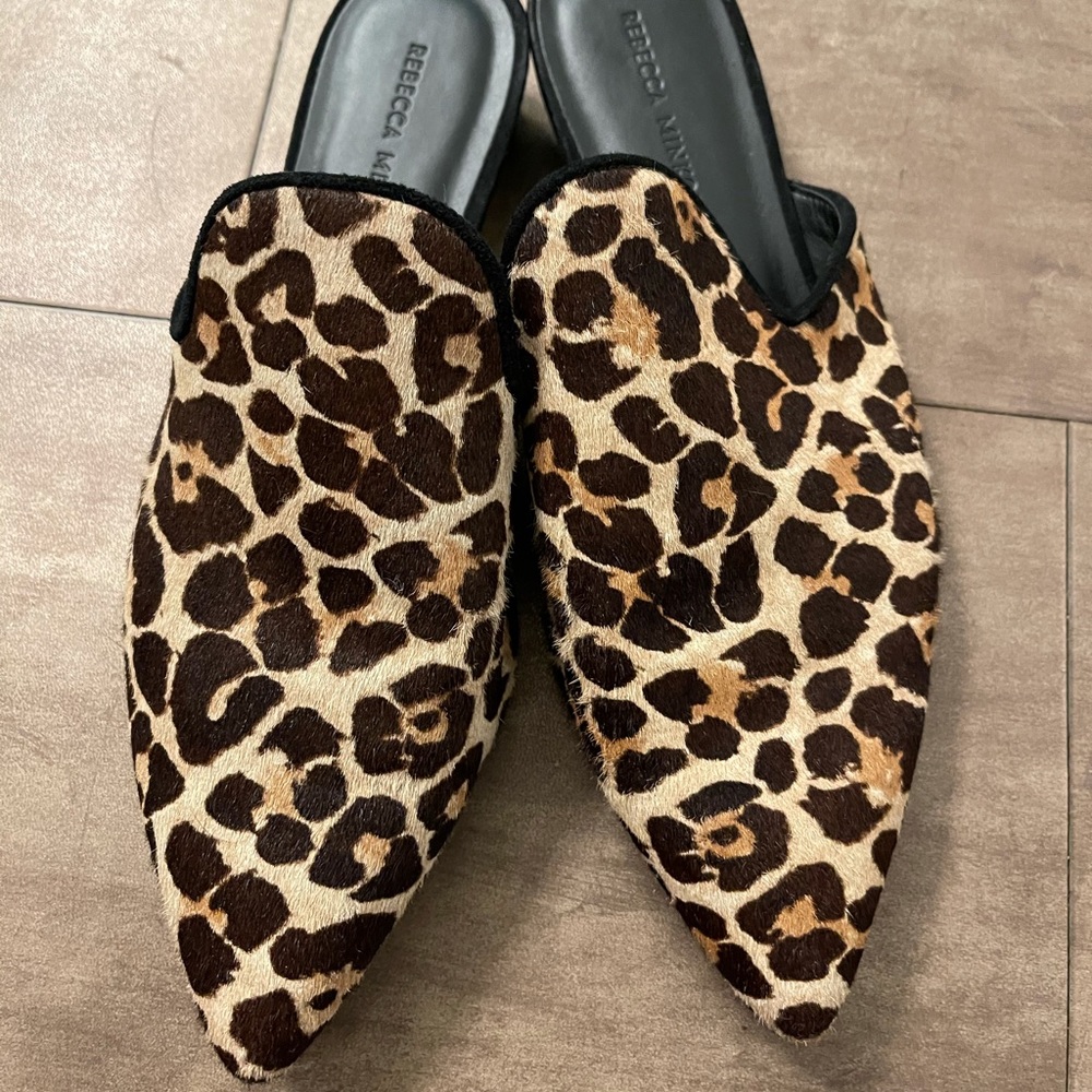 Rebecca minkoff women’s calf hair animal slide